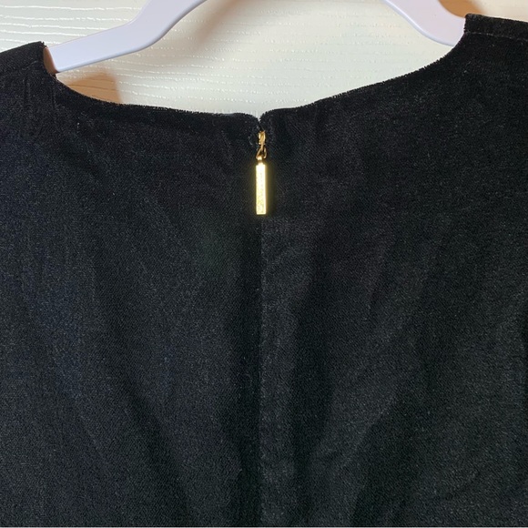 Holiday 🎉🥂Lauren Ralph Lauren Black Velour/Velvet Bell Sleeve Blouse, 6, NWT - Picture 3 of 9